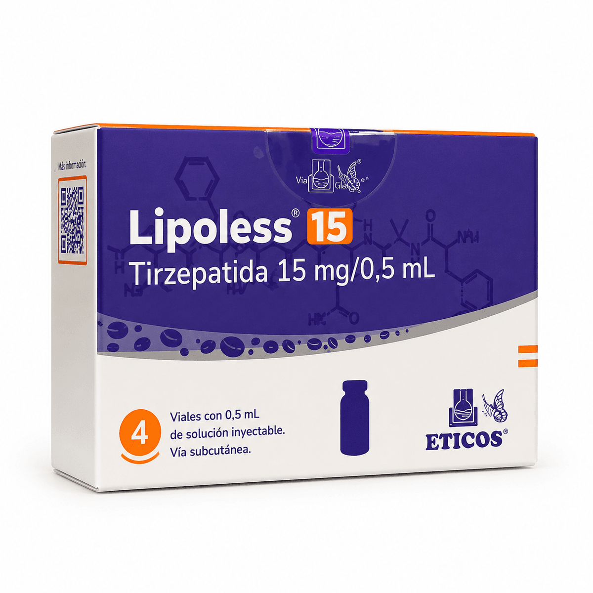 Lipoless 15mg 4 ampolas Tirzepatida
