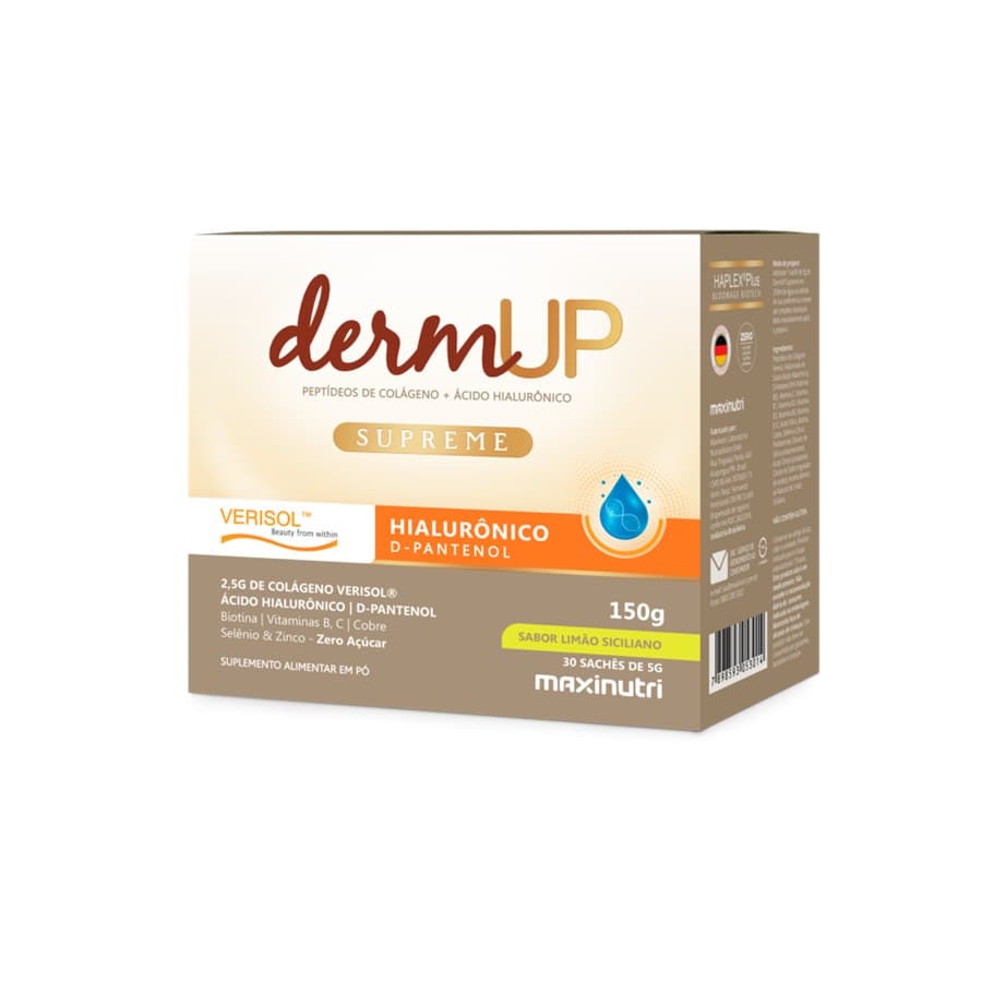 Maxinutri DermUP Supreme Ácido Hialurônico Sabor Frutas Vermelhas 30 Sachês