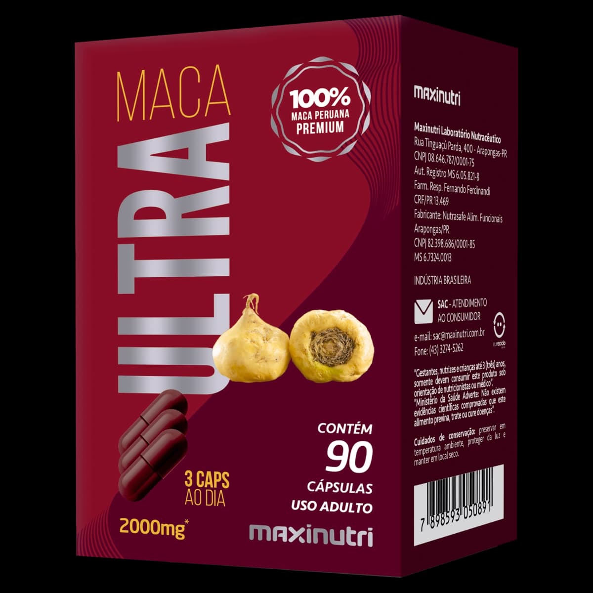 Maxinutri Maca Ultra 2000mg 90 Cápsulas