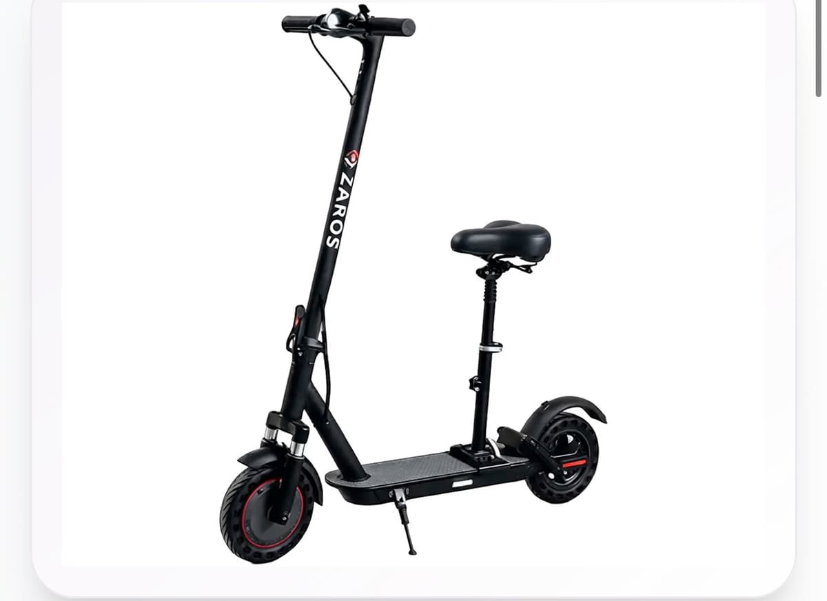 Patinete Elétrico Zaros L8 500W 32km/h Com Assento Preto