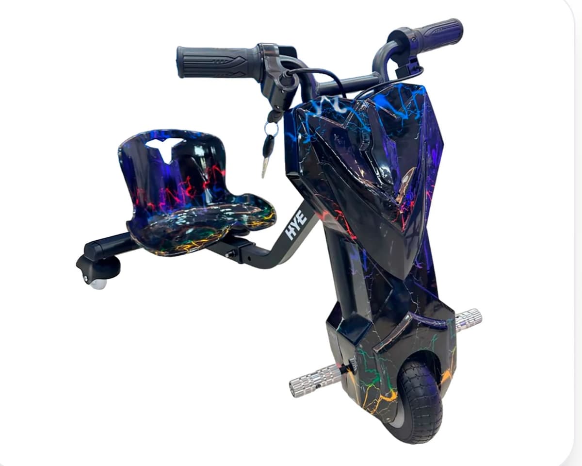 Triciclo Elétrico HYE Drift Car HYE-TR01 Black Red Lightning