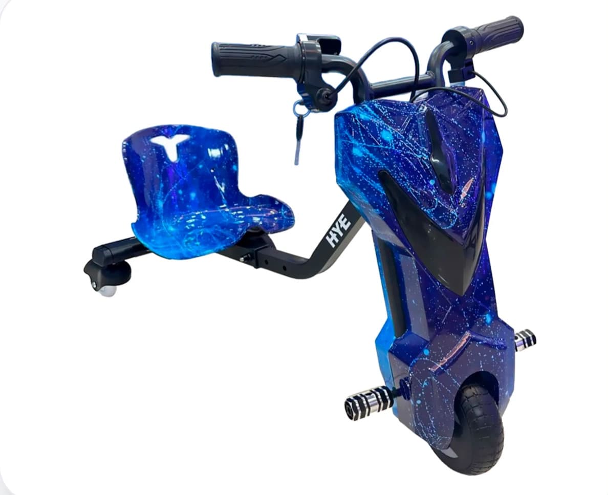 Triciclo Elétrico HYE Drift Car HYE-TR01 Blue Galaxy
