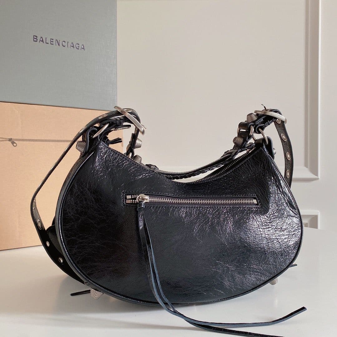 Balenciaga Le Cagole Shoulder Bag preta .