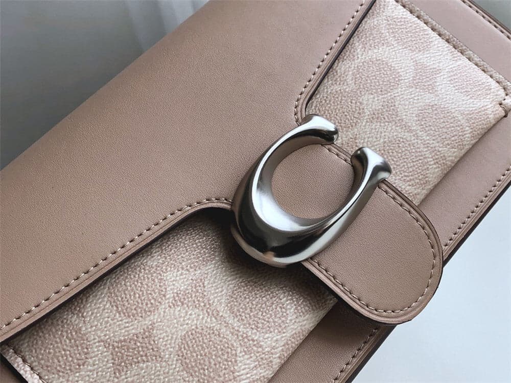 Bolsa Coach Tabby Shoulder Signature Canvas Sand Taupe