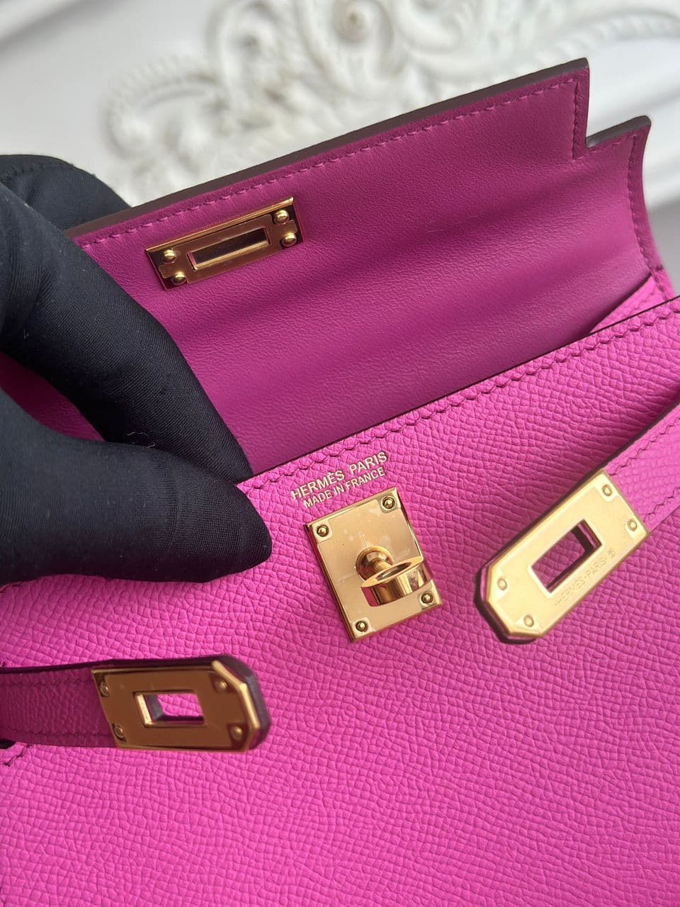 Bolsa Hermes Kelly Style Leather Pink