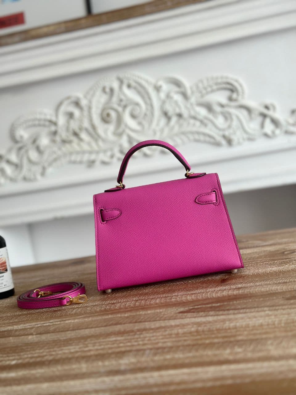 Bolsa Hermes Kelly Style Leather Pink