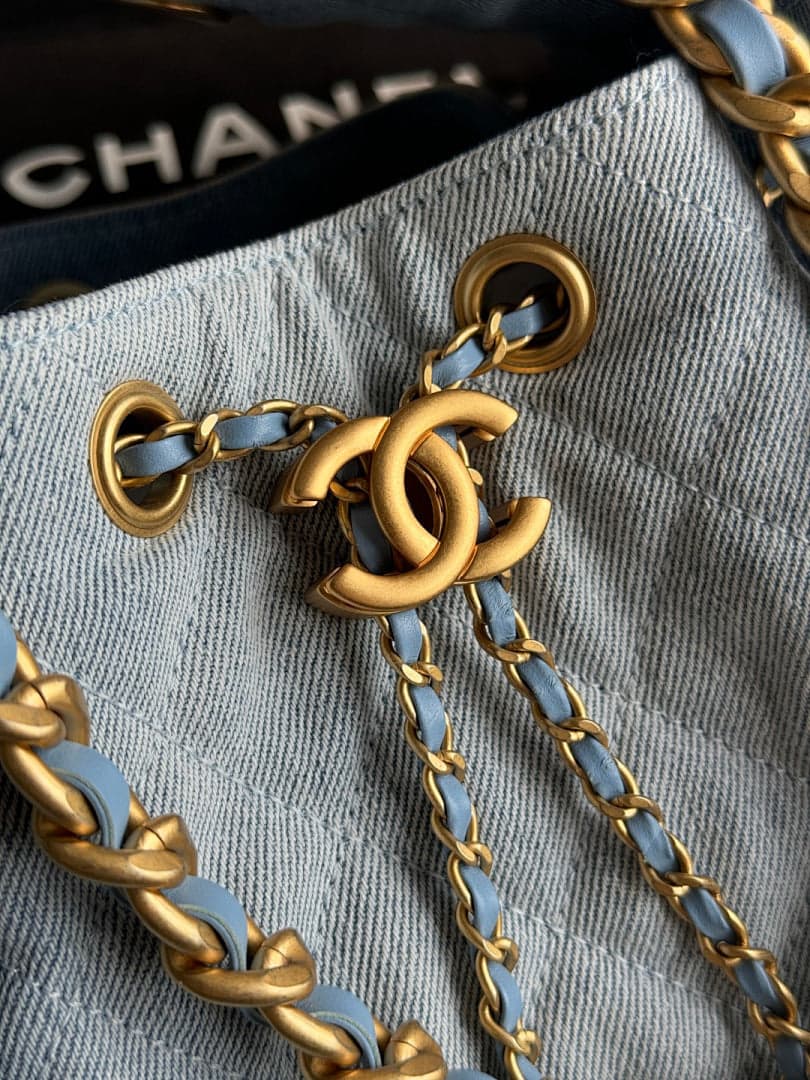 Bolsa Hobo Chanel 25 Denim Small