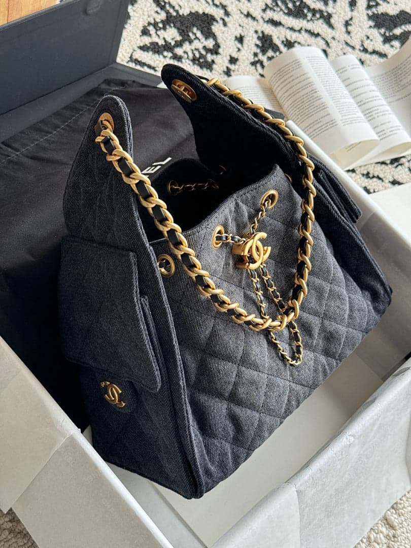 Bolsa Hobo Chanel 25 denim Small