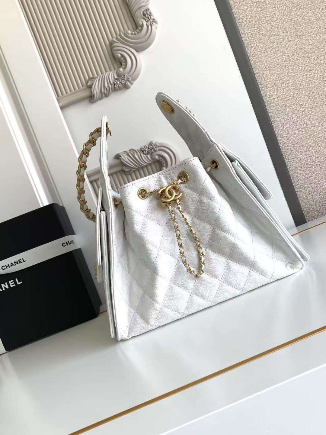 Bolsa Hobo Chanel 25 White Small