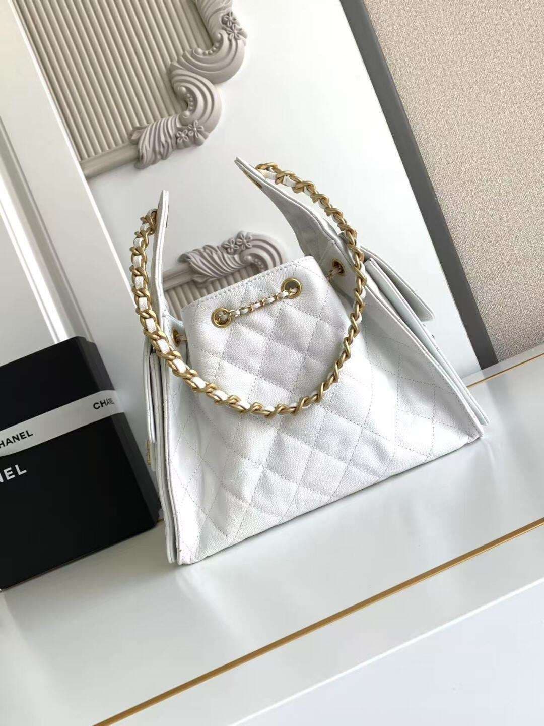Bolsa Hobo Chanel 25 White Small