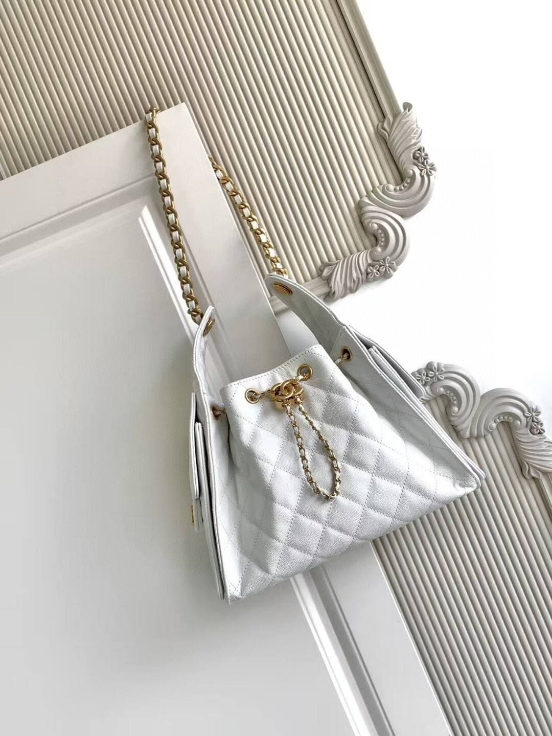 Bolsa Hobo Chanel 25 White Small