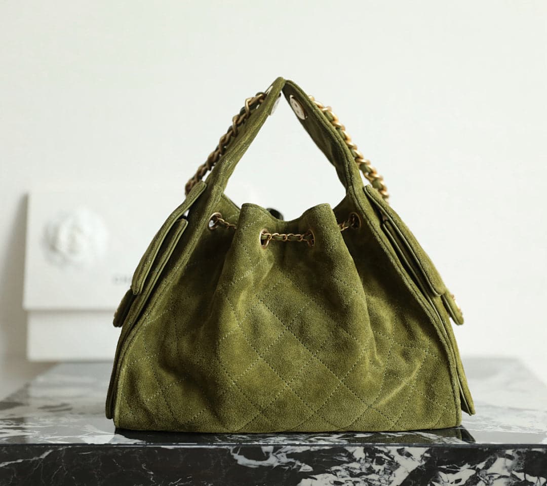 Bolsa Hobo Chanel 25 Green Small