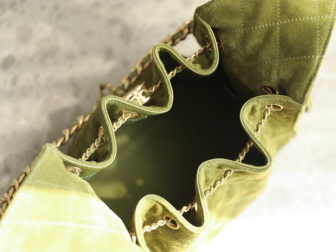Bolsa Hobo Chanel 25 Green Small