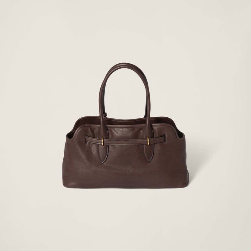 Bolsa Miu Miu Aventure em Couro Nappa