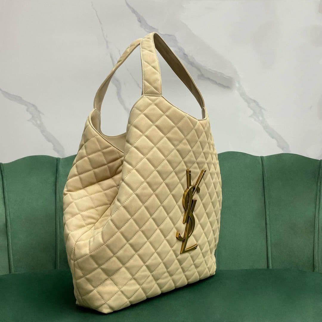 Saint Laurent Icare Maxi Tote Shopping Bag Beje Areia 58cm