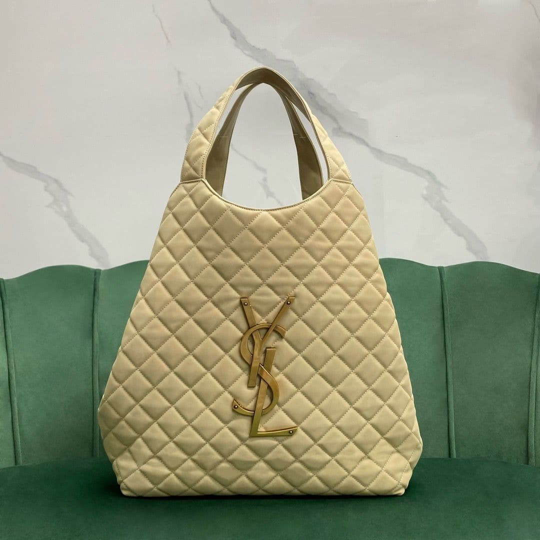 Saint Laurent Icare Maxi Tote Shopping Bag Beje Areia 58cm
