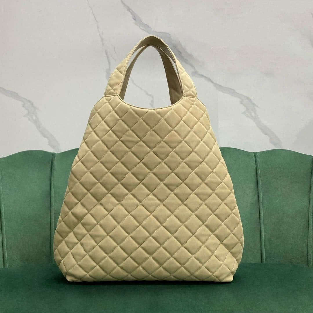 Saint Laurent Icare Maxi Tote Shopping Bag Beje Areia 58cm