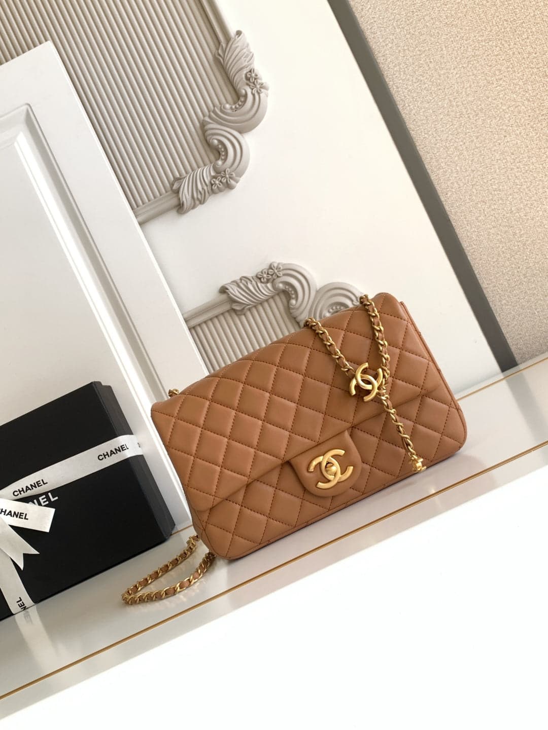 Chanel Classic Double Flap Brown.
