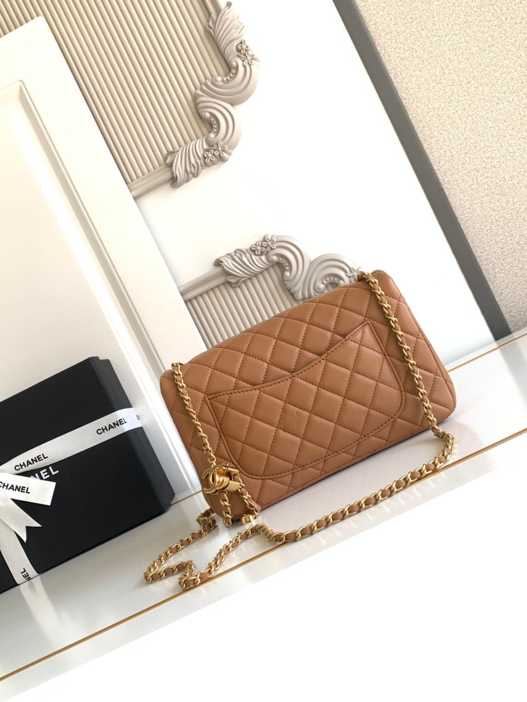 Chanel Classic Double Flap Brown.