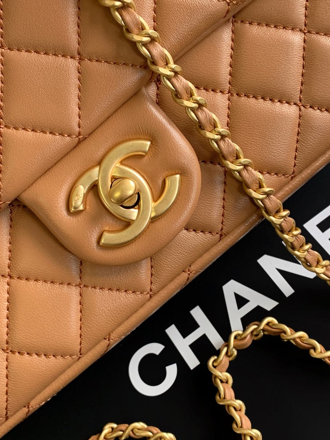 Chanel Classic Double Flap Brown.