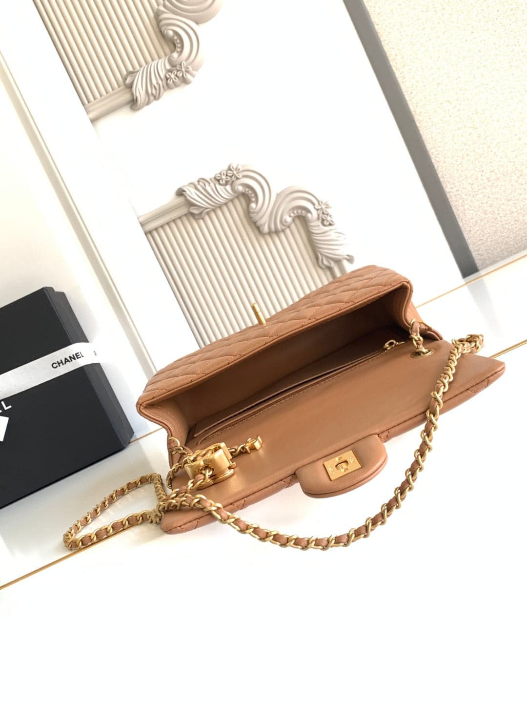 Chanel Classic Double Flap Brown.