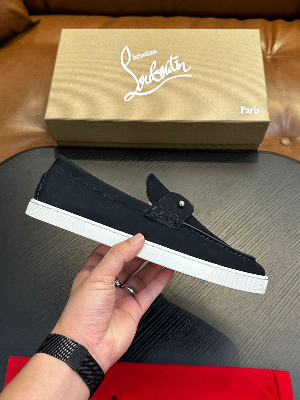 Christian Louboutin Chambeliboat Rockie Black.
