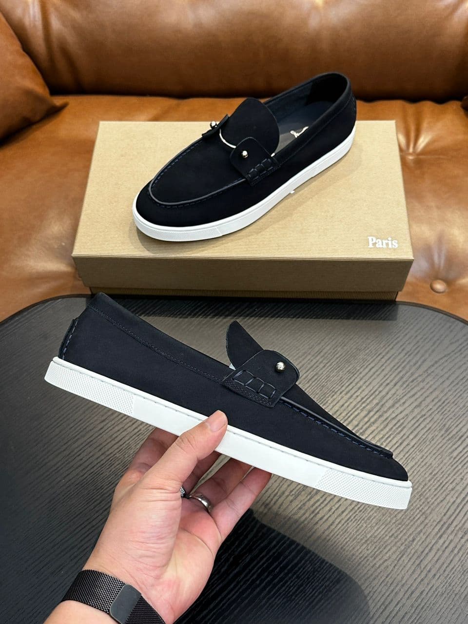 Christian Louboutin Chambeliboat Rockie Black.