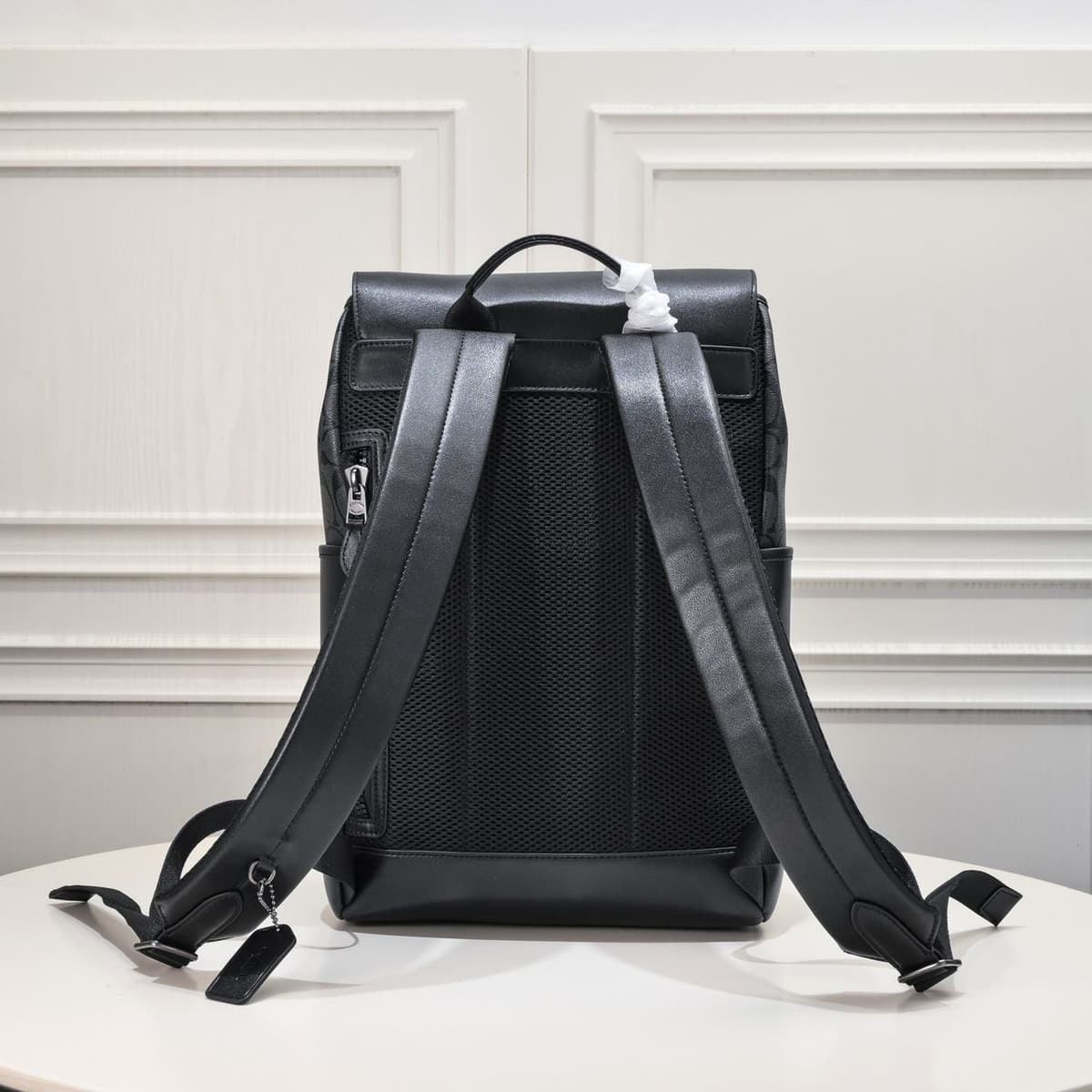 Coach Track Backpack Signature Canvas Black