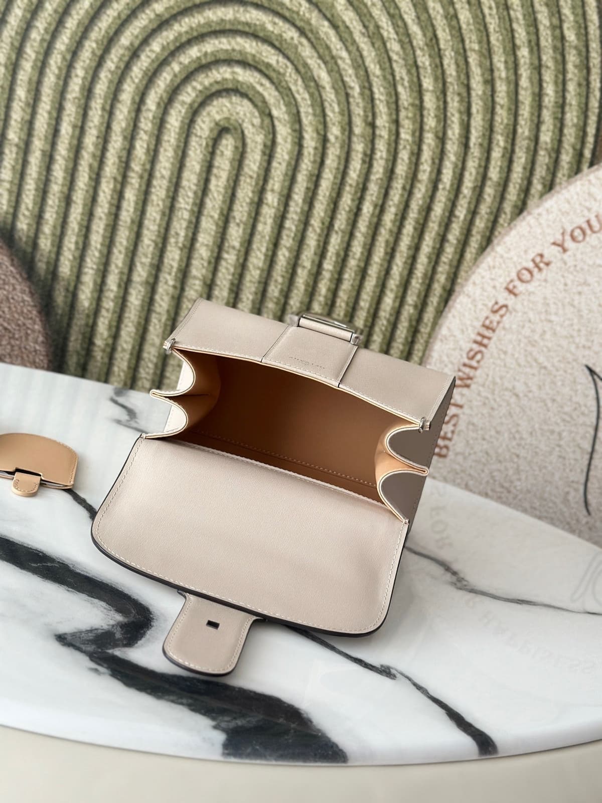 Delvaux Brillant Mini Leather Bag Off White