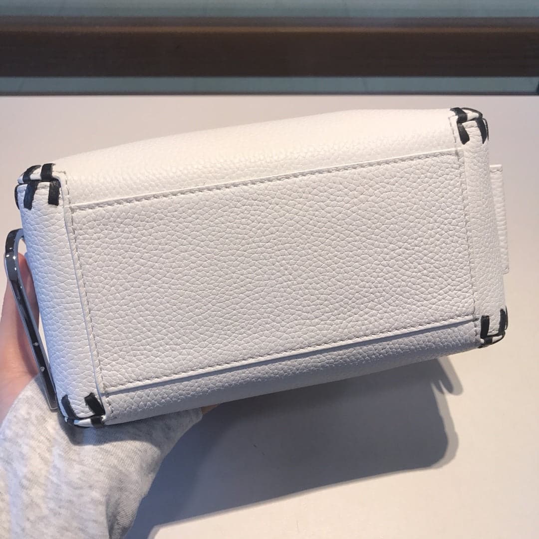 Delvaux Cool Box Mini Bohème Stitch White