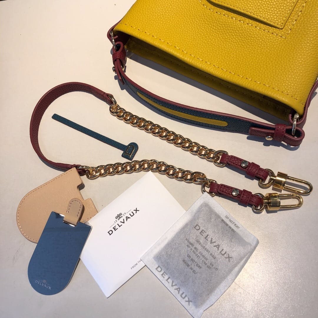 Delvaux Pin Mini Bucket Yellow