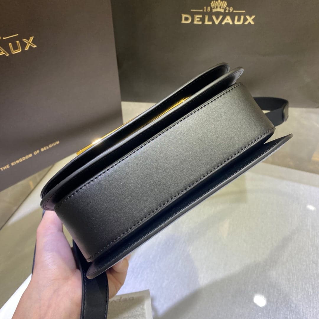 Delvaux Small Lingot Black Ferragens Douradas