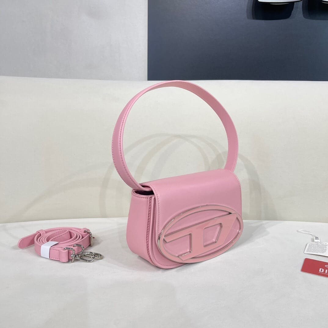 Diesel 1DR Shoulder Bag Nappa Leather bubblegum pink