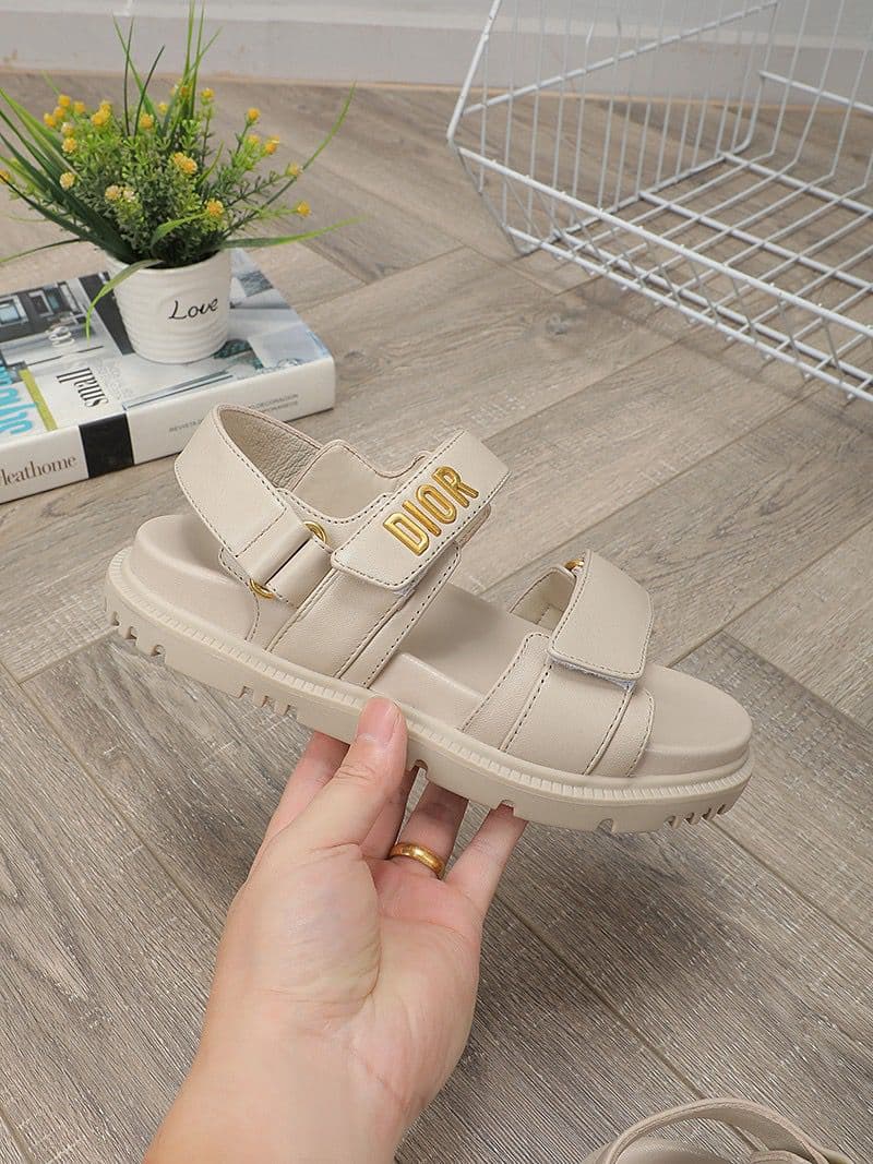 Dioract Sandal Powder Beige Lambskin