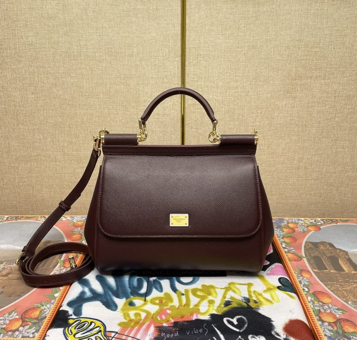 Dolce & Gabbana Sicily Small Handbag Brown