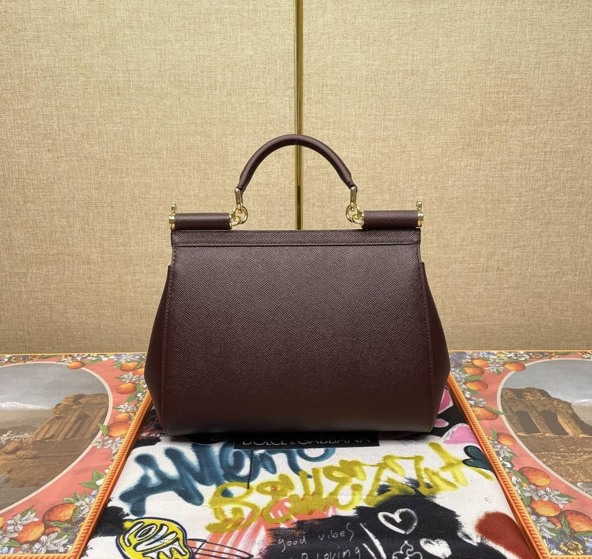 Dolce & Gabbana Sicily Small Handbag Brown