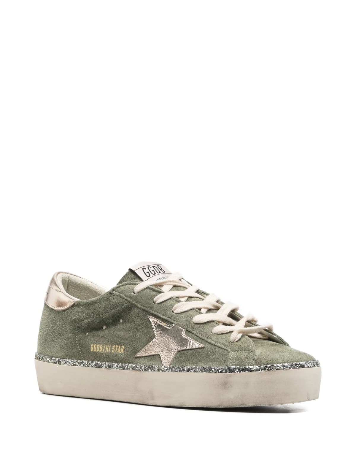 Golden Goose Deluxe Brand Hi Star Glittered Sneakers