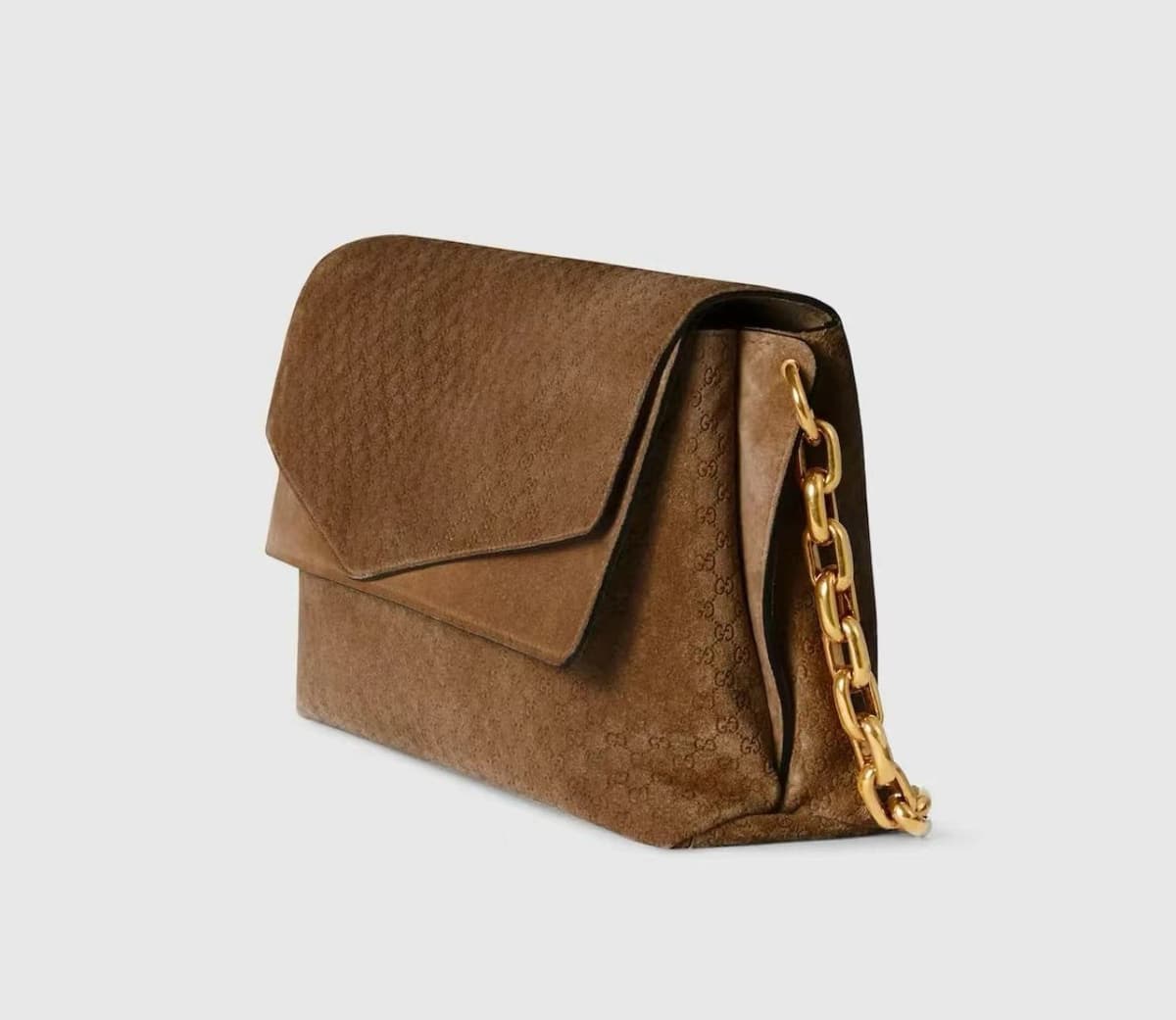 Gucci Blondie GG Monogram Shoulder Bag Marrom .