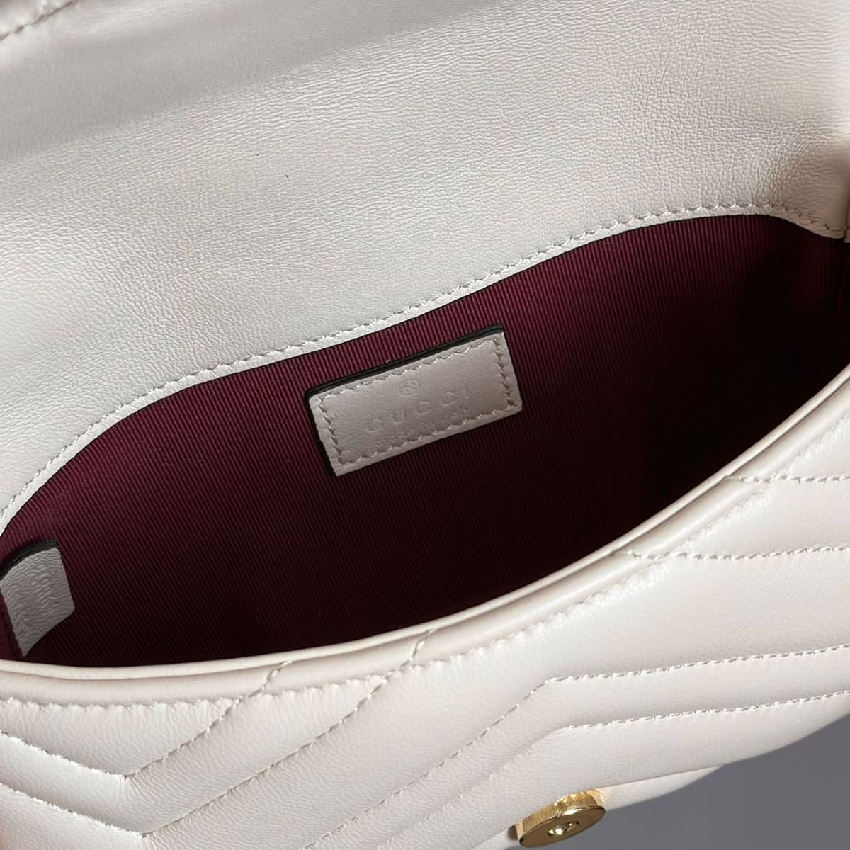 Gucci GG Marmont Mini Bag White.