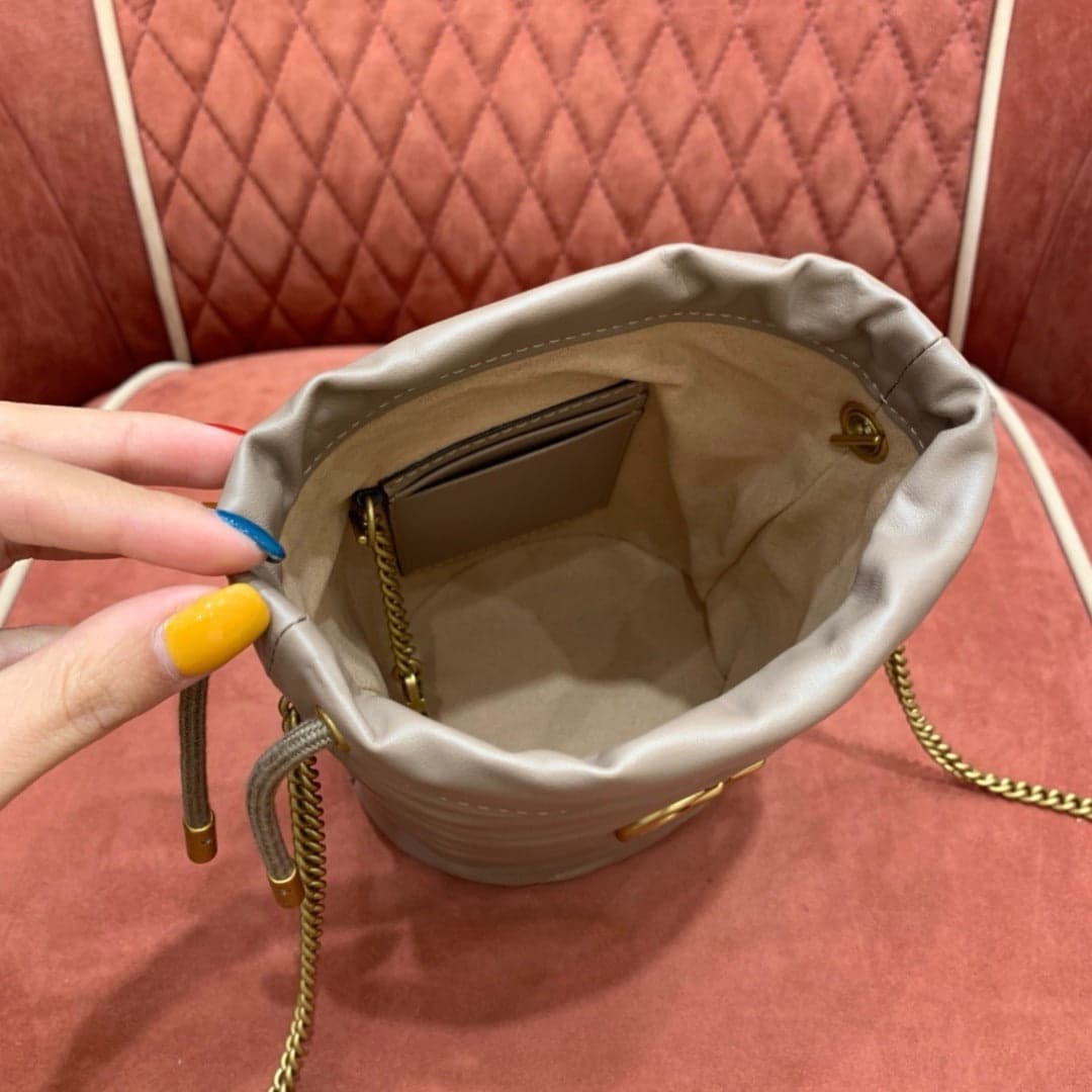 Gucci GG Marmont Mini Bucket Red off-white Bag