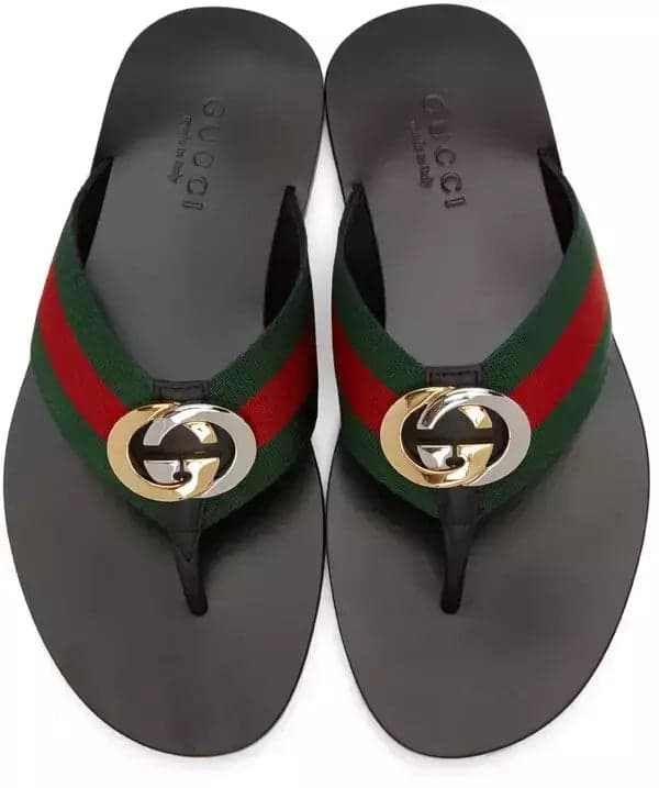 GUCCI Red & Green Kika Thong Sandals (MASCULINO) ( Pronta entrega)