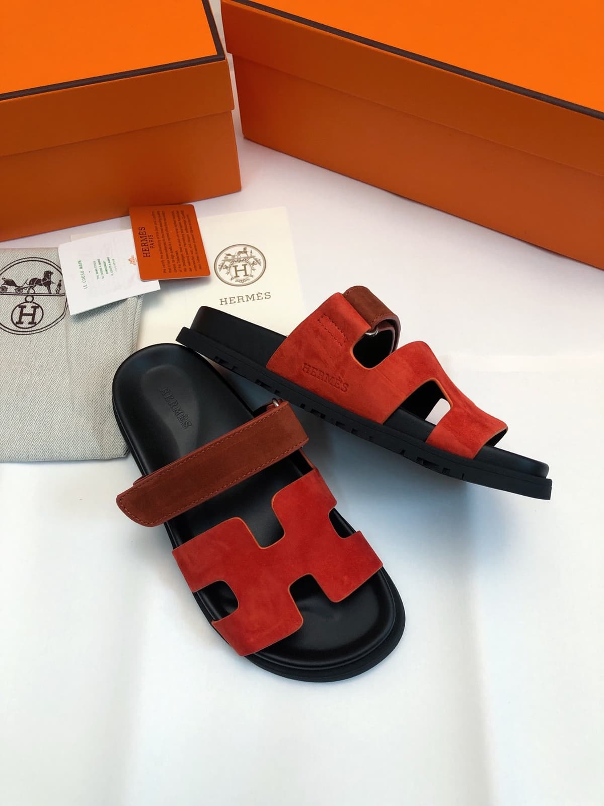 Hermes Chypre Red Sandal