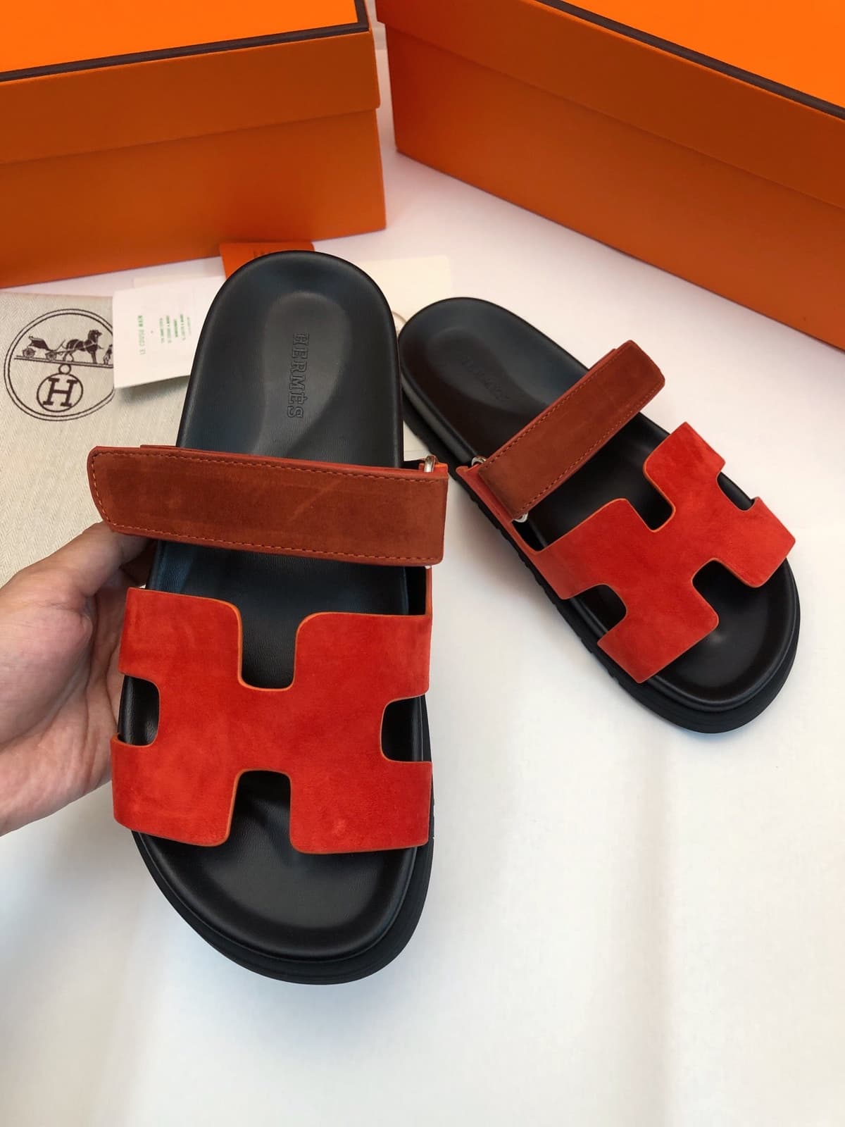 Hermes Chypre Red Sandal