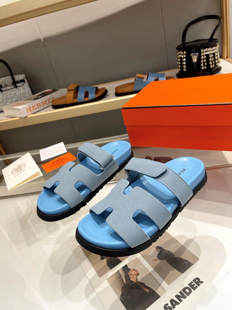 Hermes Chypre Blue Sandal