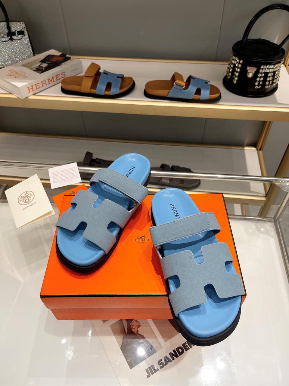 Hermes Chypre Blue Sandal