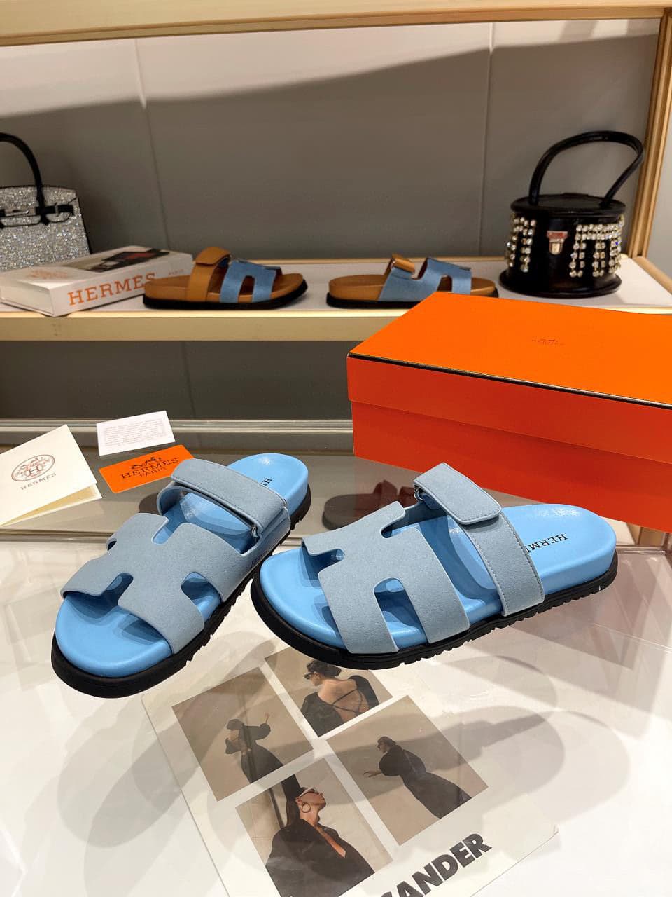 Hermes Chypre Blue Sandal
