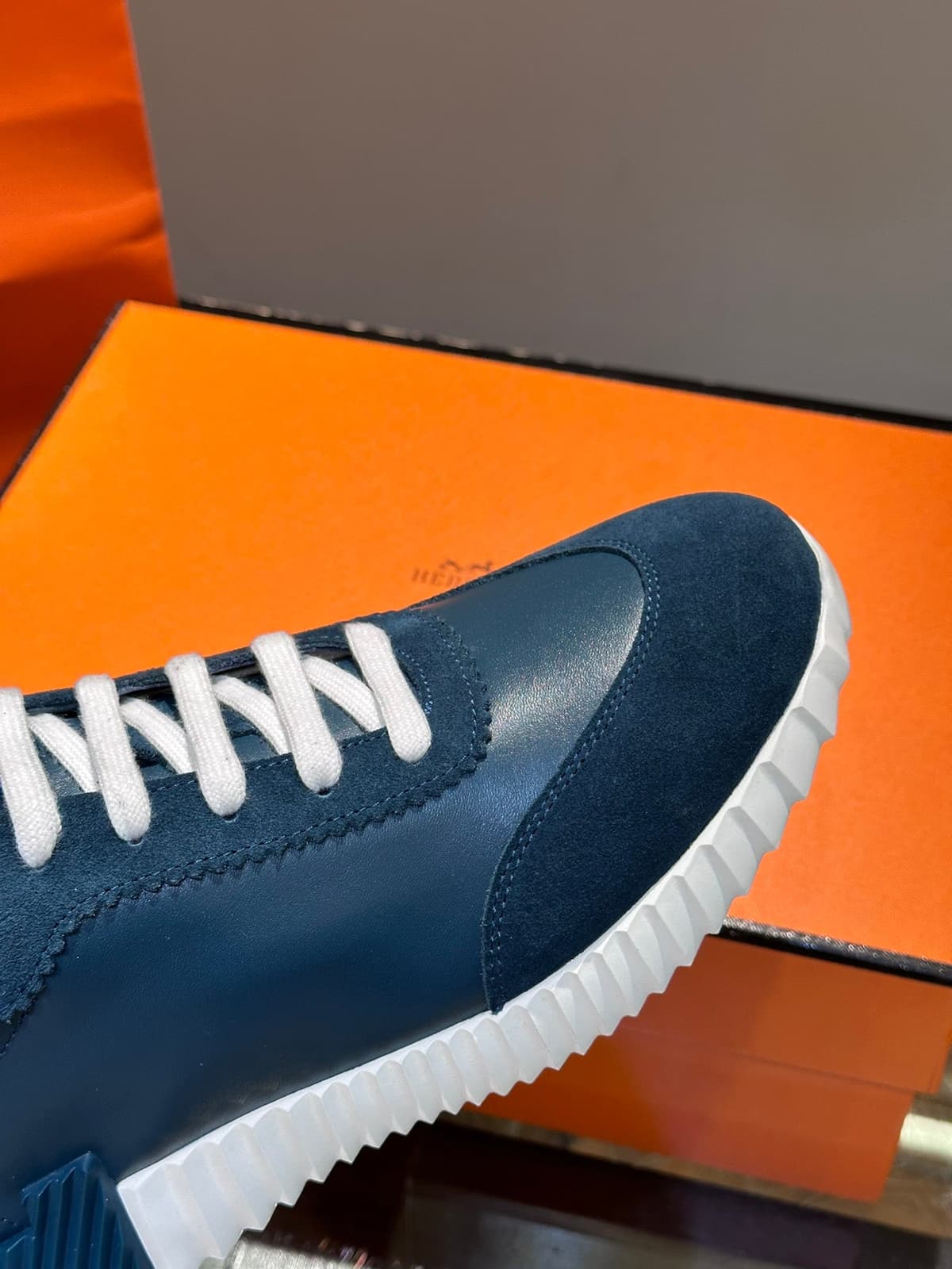 Hermes Goatskin Bouncing Bleu Turquin