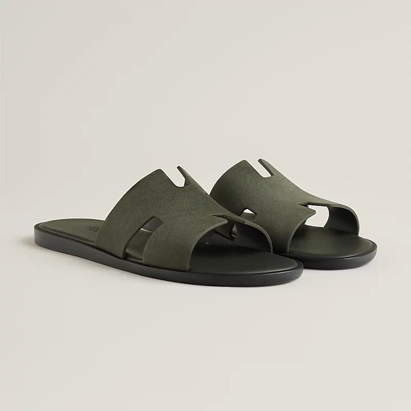 Hermes Izmir Sandal Vert Toundra