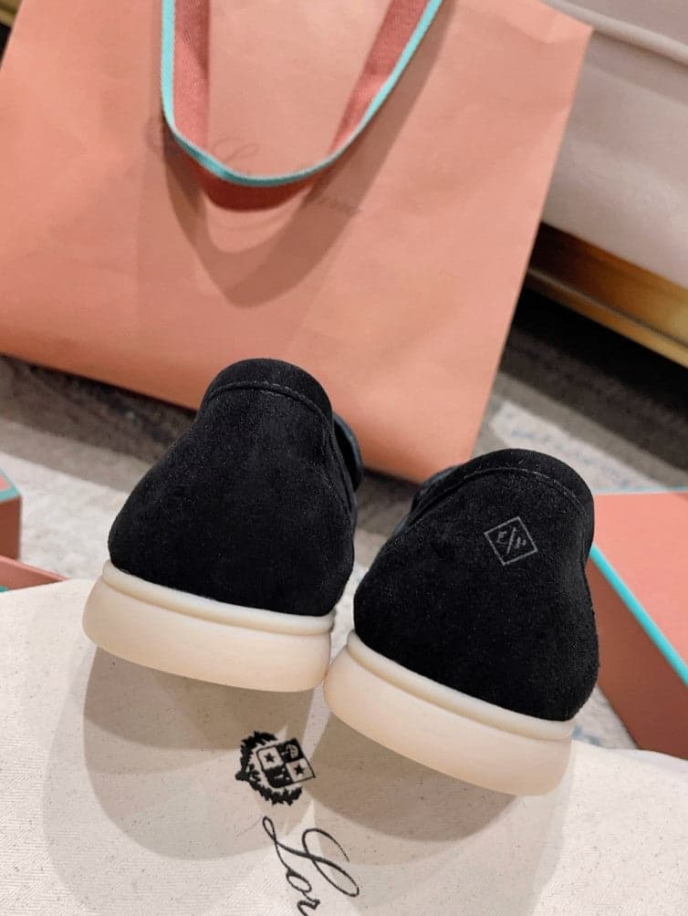 Loro Piana Summer Charms Walk Suede Black
