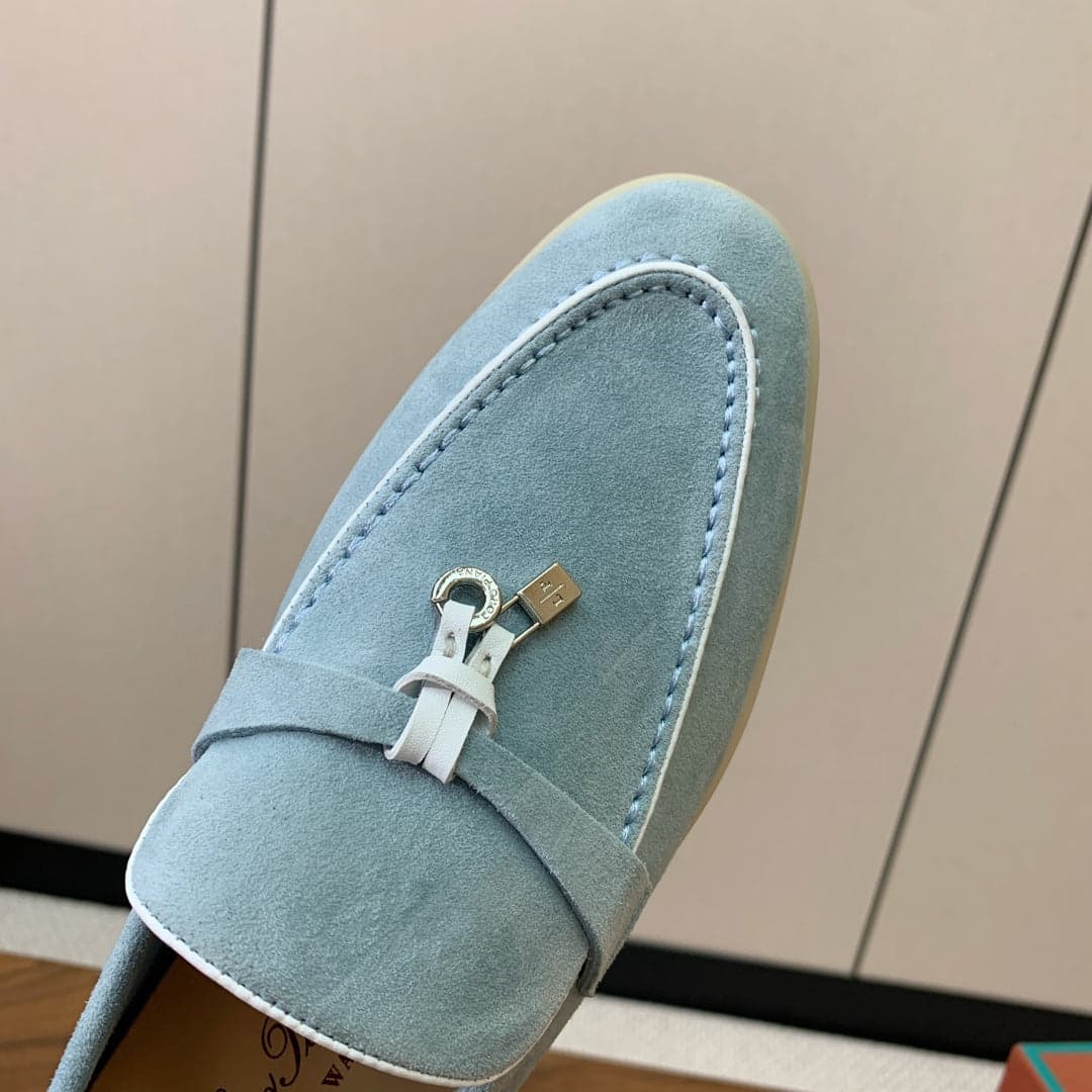 Loro Piana casual shoes blue suede